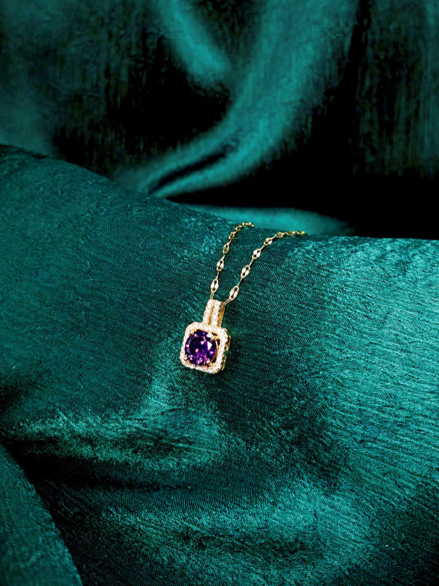 Purple "Obsidian" Necklace