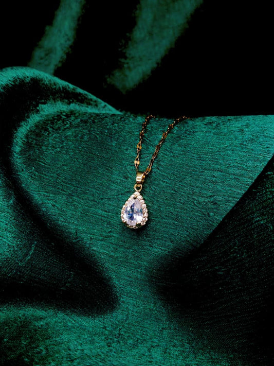 Clear Droplet Necklace