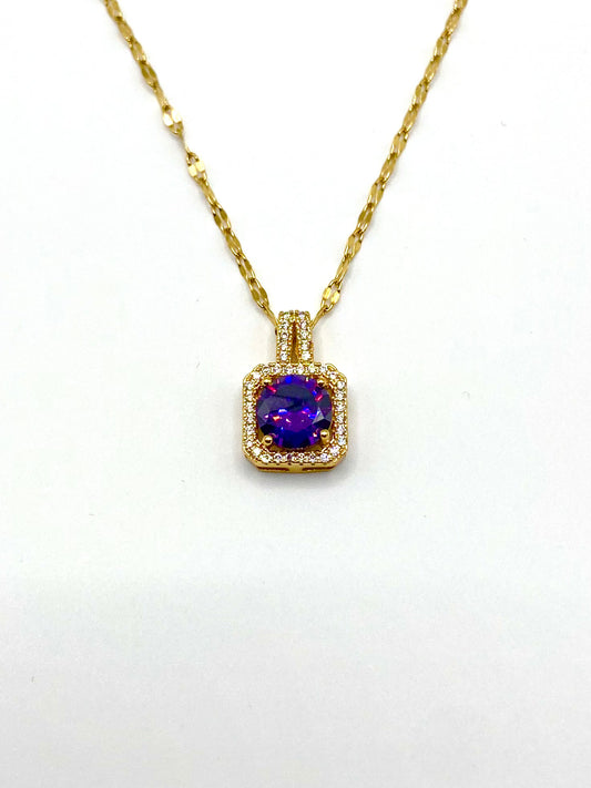 Purple "Obsidian" Necklace