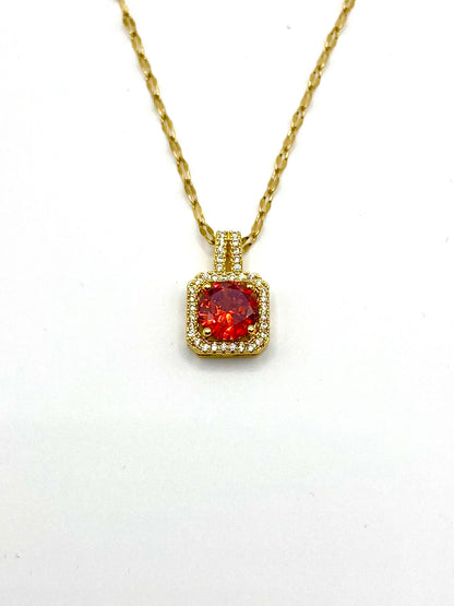 Scarlet Stone Necklace