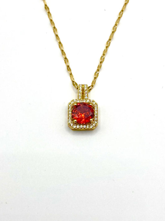 Scarlet Stone Necklace